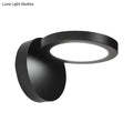 Modern black & white rotating wall light fixture bedroom glow