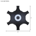 Modern black & white star led wall light bedroom warm white light