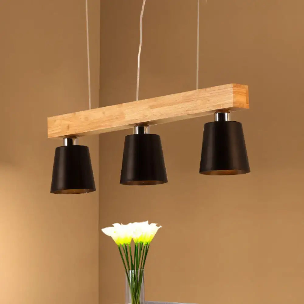 Modern black & white tapered ceiling light – kitchen island beam