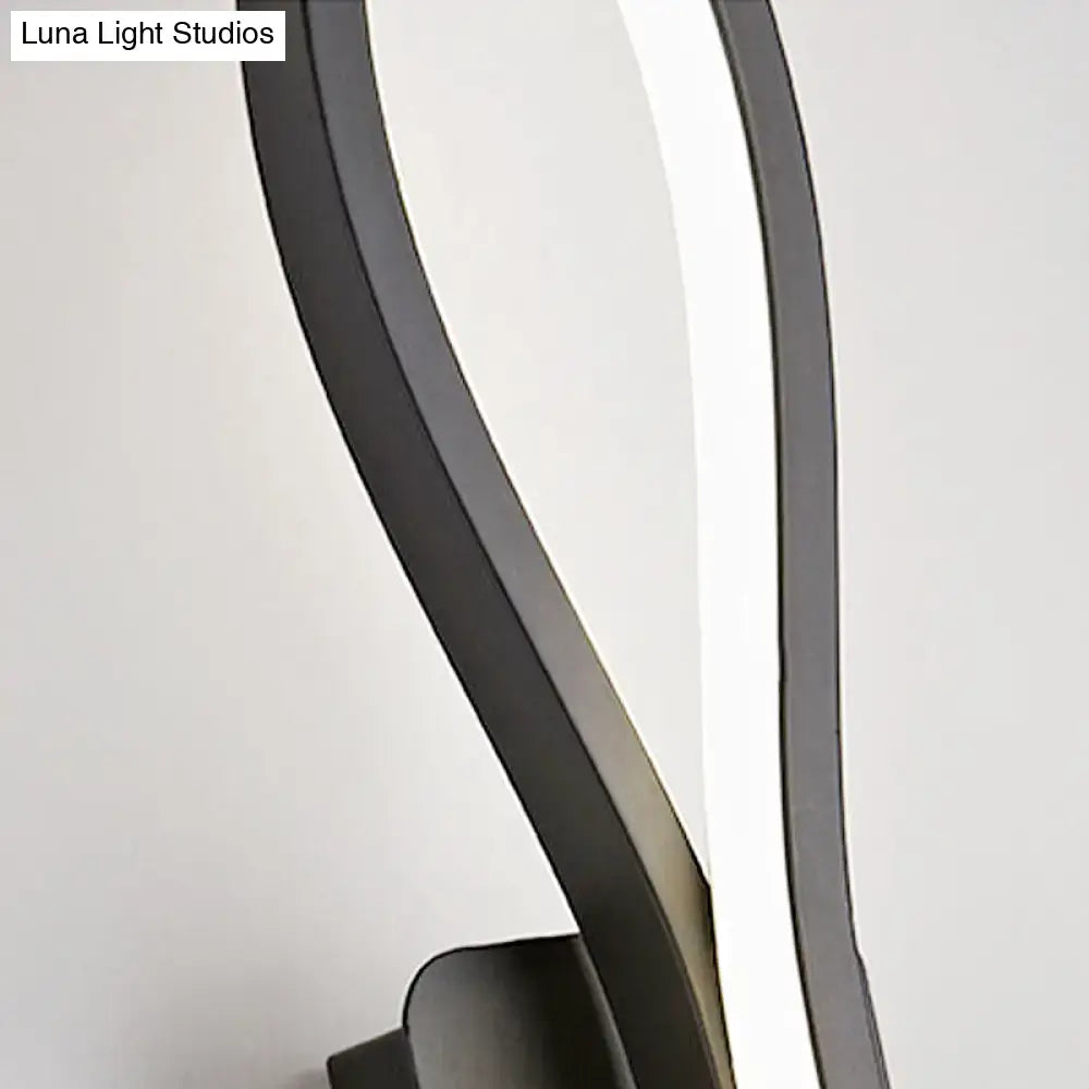 Modern black & white twisted wall light sconce – living room 110v-120v