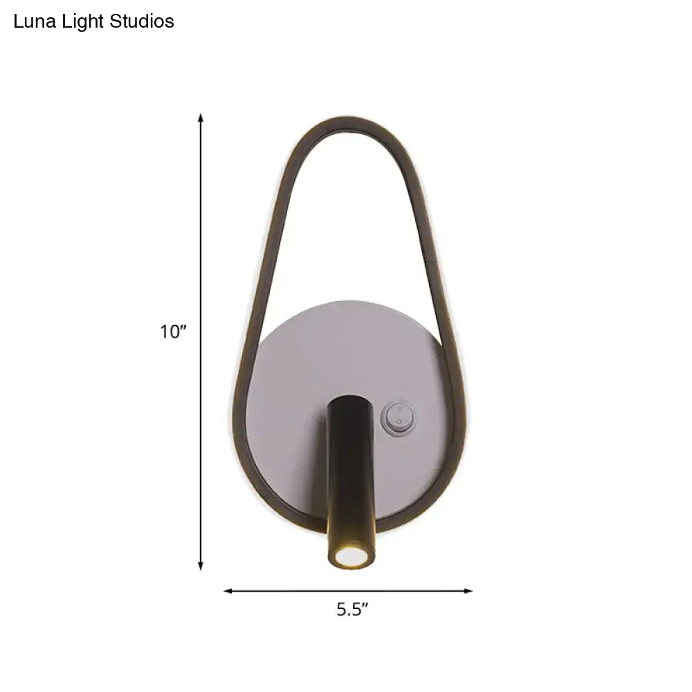 Modern black & white warm light wall sconce – bedroom led light
