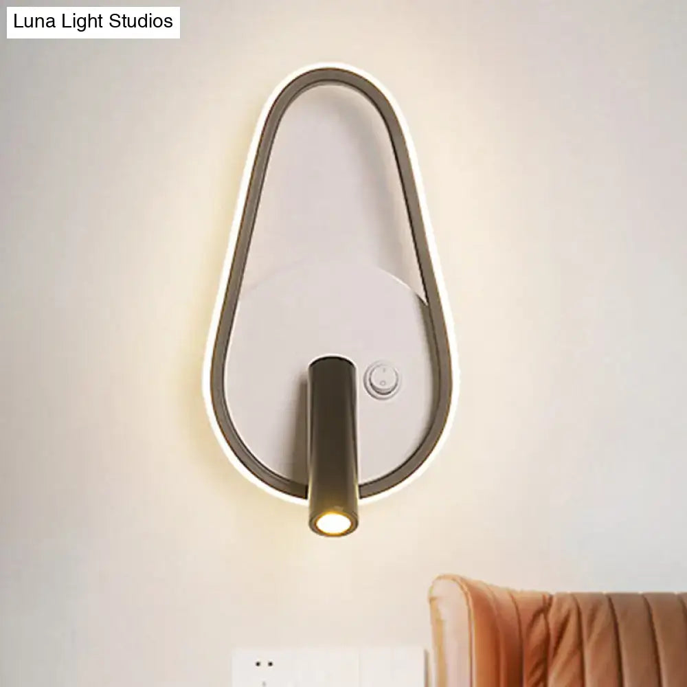 Modern black & white warm light wall sconce – bedroom led light