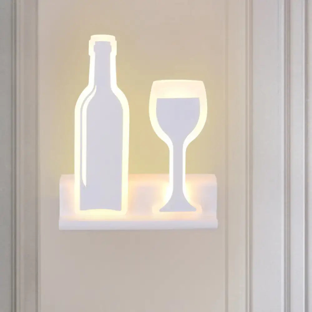 Modern black wine sconce light – dining room led wall decor