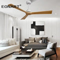 Modern black wooden ceiling fan living room remote control