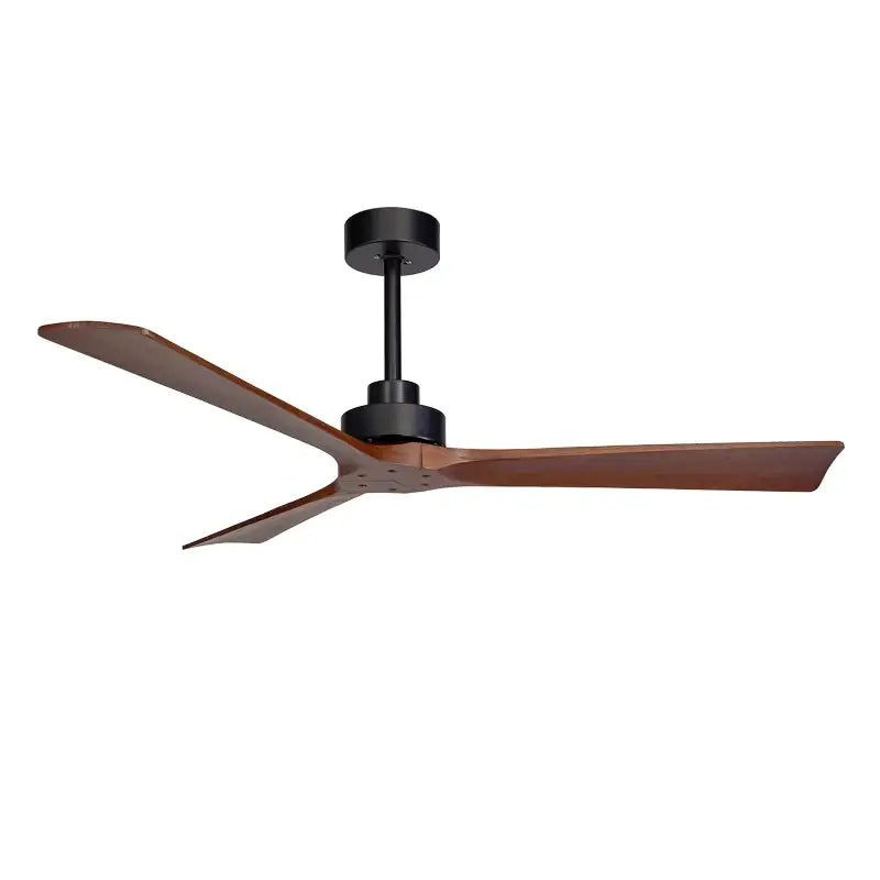 Modern black wooden ceiling fan living room remote control