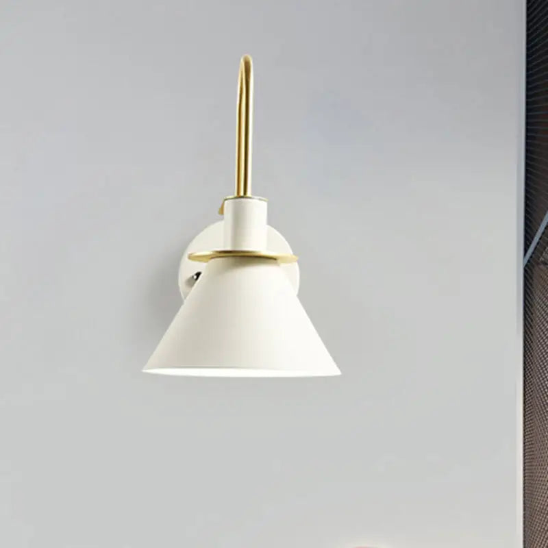 Modern blue and brass pyramid wall sconce bedroom e26 e27 light