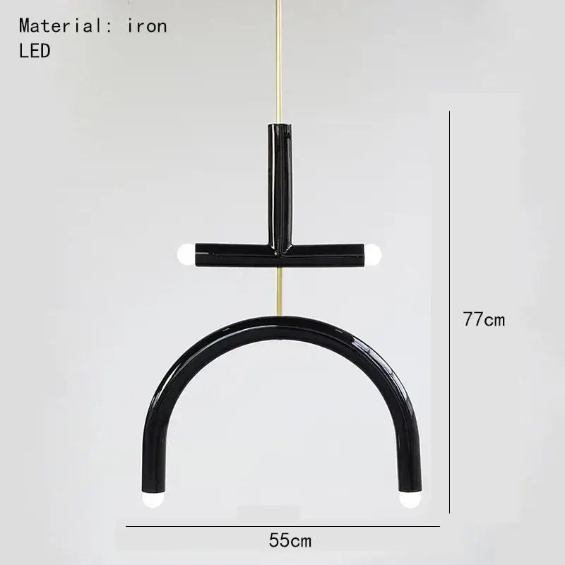 Modern blue and wood pendant lamp for dining room