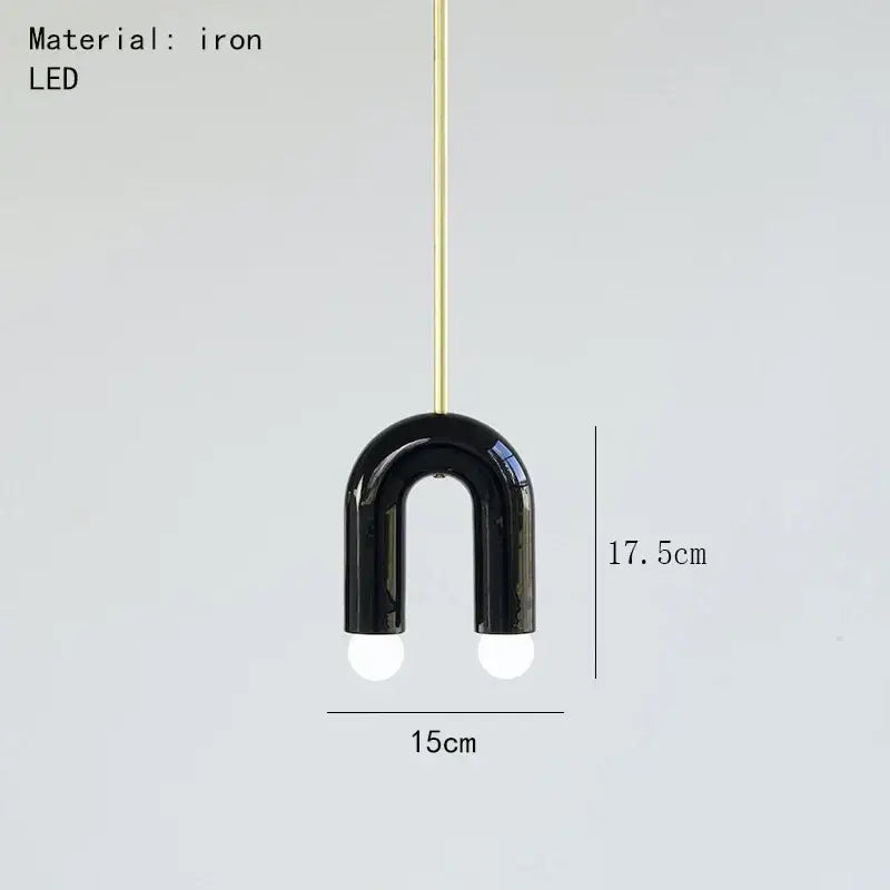 Modern blue and wood pendant lamp for dining room
