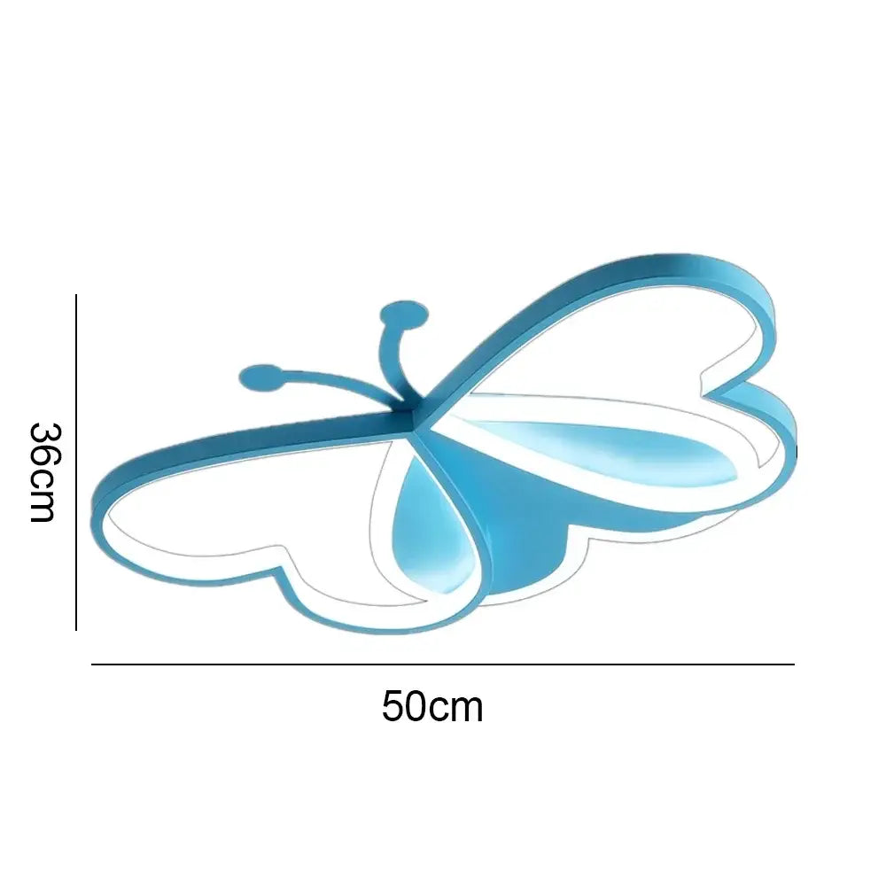 Modern blue butterfly ceiling light for bedroom