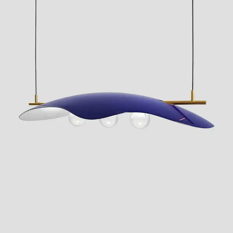 Modern blue glass bubble chandelier dining room pendant light