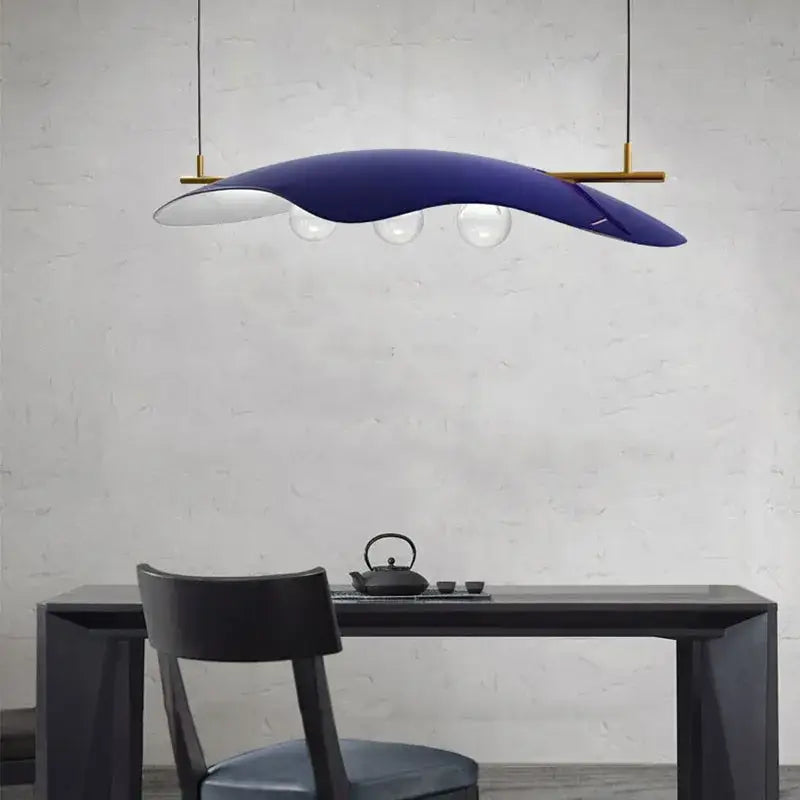 Modern blue glass bubble chandelier dining room pendant light