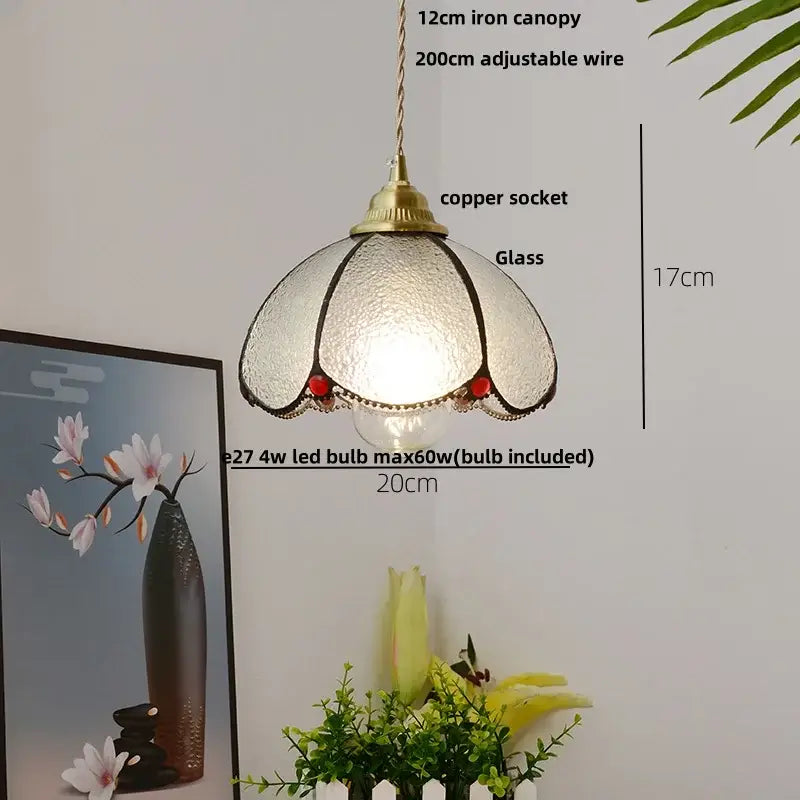 Modern blue & gold butterfly glass led pendant light kitchen fixture