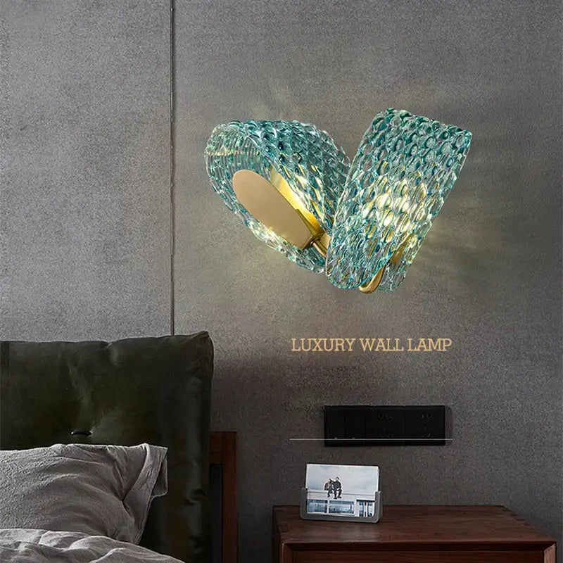 Modern blue & green decorbites glass chandelier dining room light