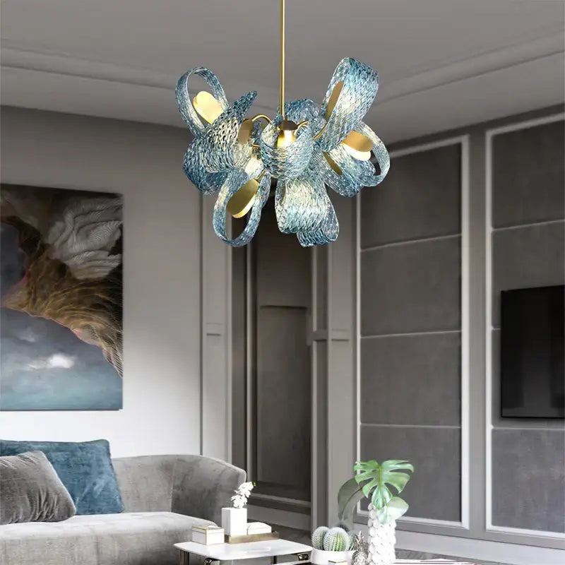 Modern blue & green decorbites glass chandelier dining room light