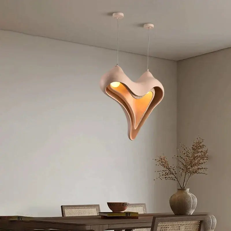 Modern blush pink ceramic pendant light dining room decorbites conch