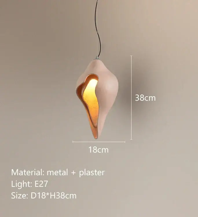 Modern blush pink ceramic pendant light dining room decorbites conch