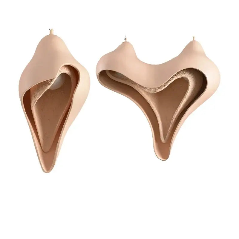 Modern blush pink ceramic pendant light dining room decorbites conch