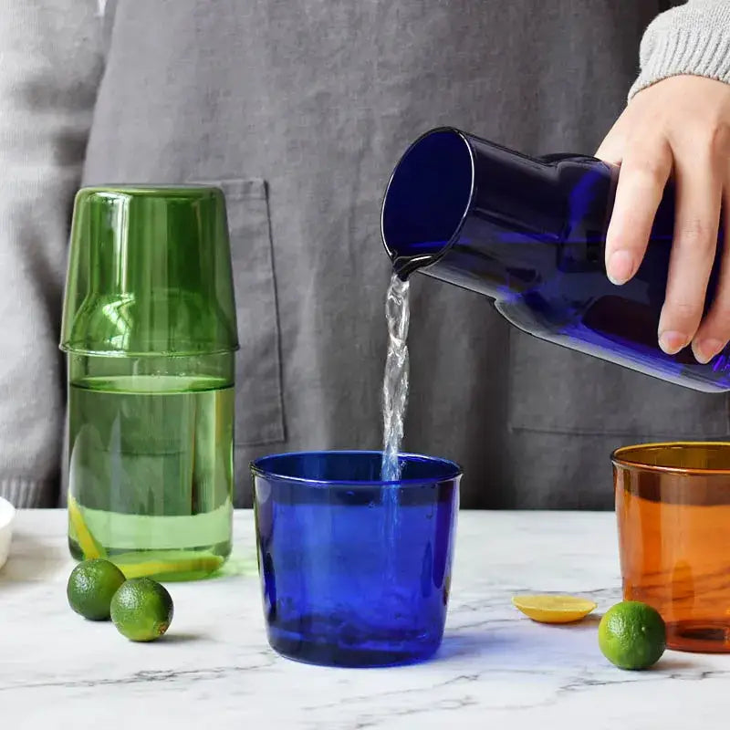 Modern borosilicate glass tea pot kitchen fruit infuser pitcher
