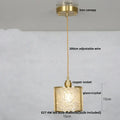 Modern brass and blue crystal glass pendant light fixture kitchen