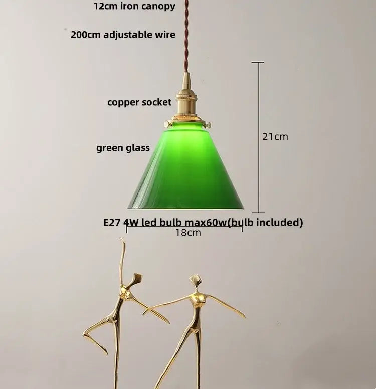 Modern brass and clear glass led pendant lamp for dining room