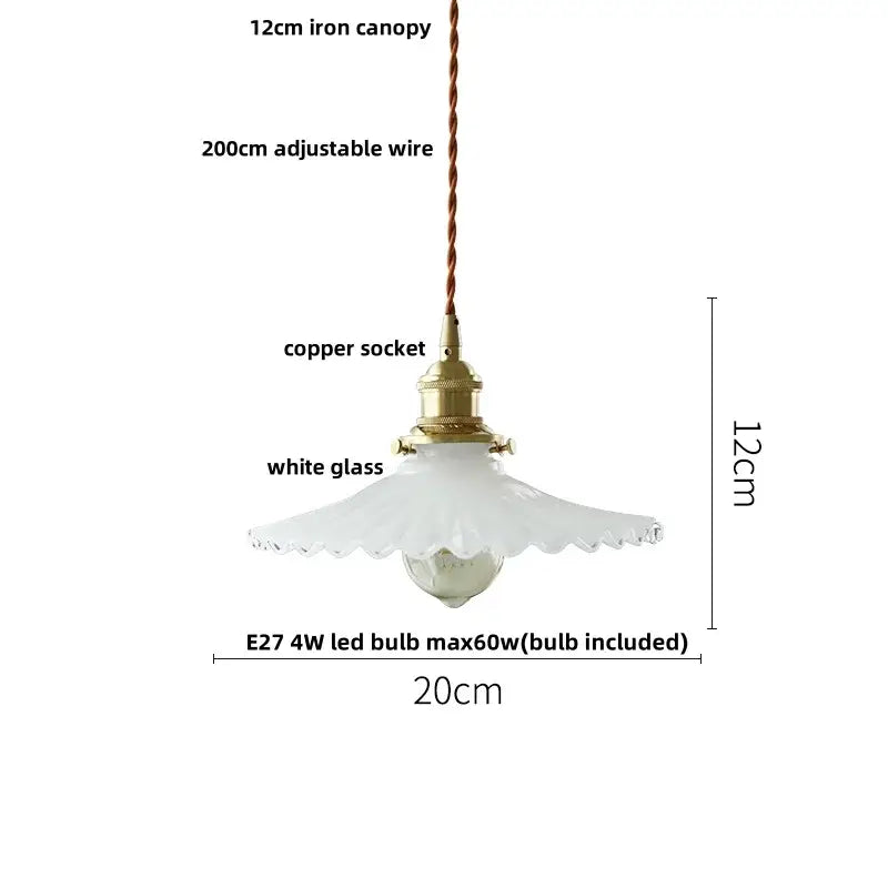 Modern brass and clear glass led pendant lamp for dining room