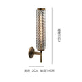 Modern brass and crystal copper wall sconce for living room lighting