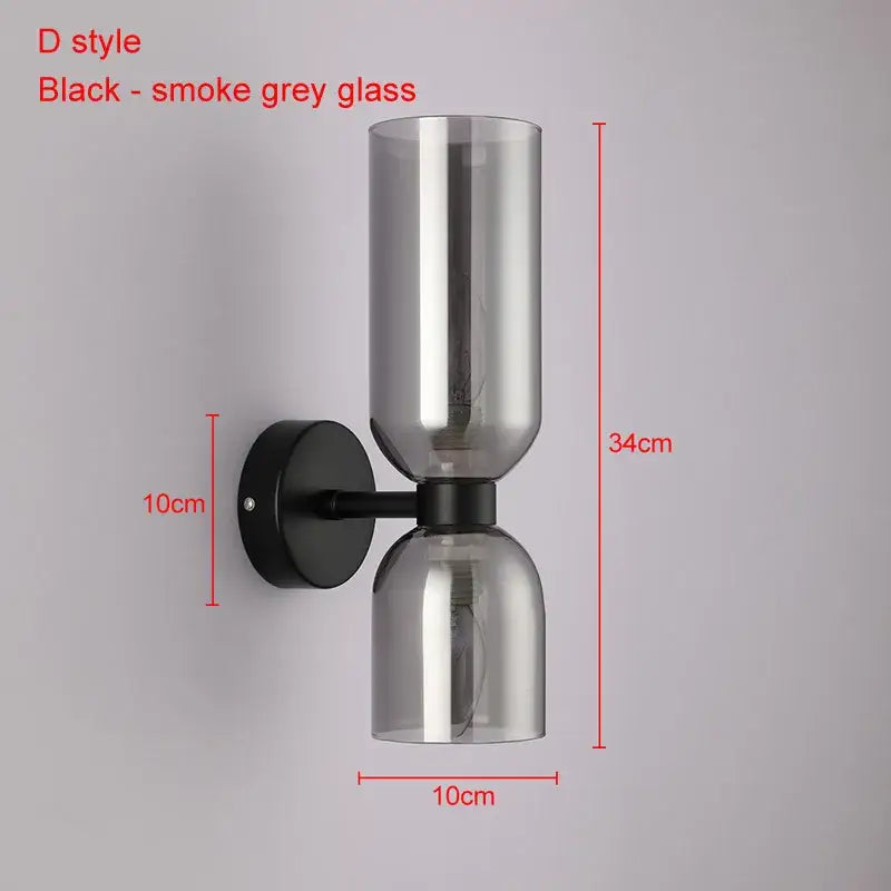 Modern brass and decorbites glass ball wall lamps bedroom sconces