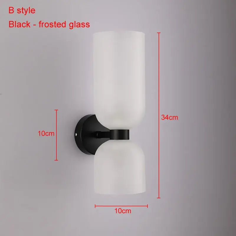 Modern brass and decorbites glass ball wall lamps bedroom sconces