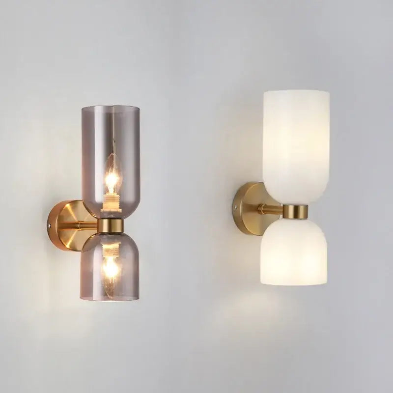 Modern brass and decorbites glass ball wall lamps bedroom sconces