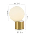 Modern brass and decorbites glass circular table lamp for bedroom