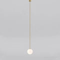 Modern brass and frosted glass ball pendant light kitchen lighting