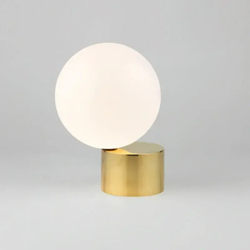 Modern brass and glass ball table lamp bedroom bedside light