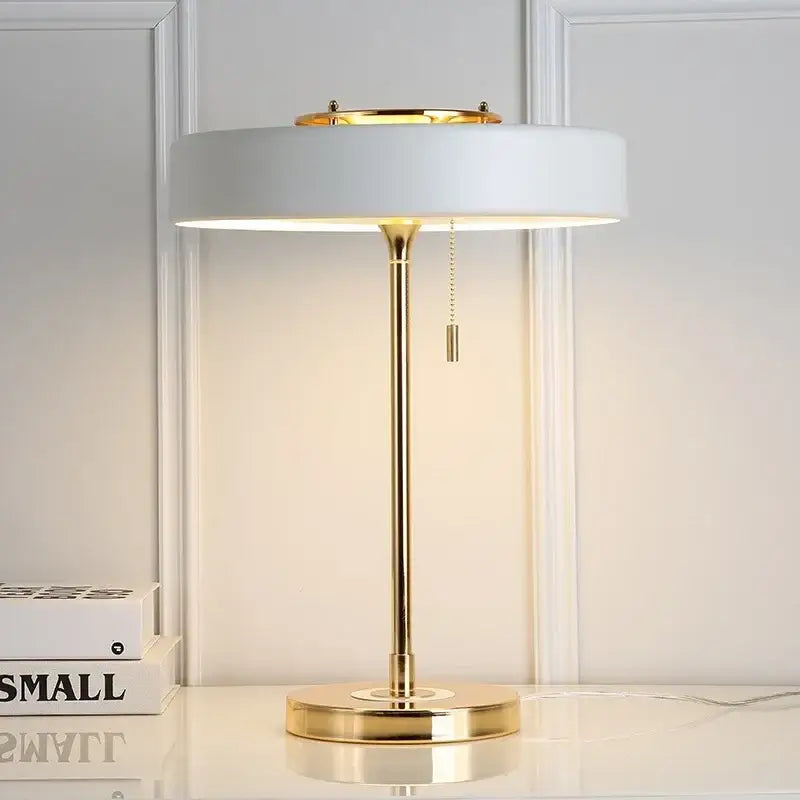 Modern brass and glass led table lamp bedroom scandinavia lighting