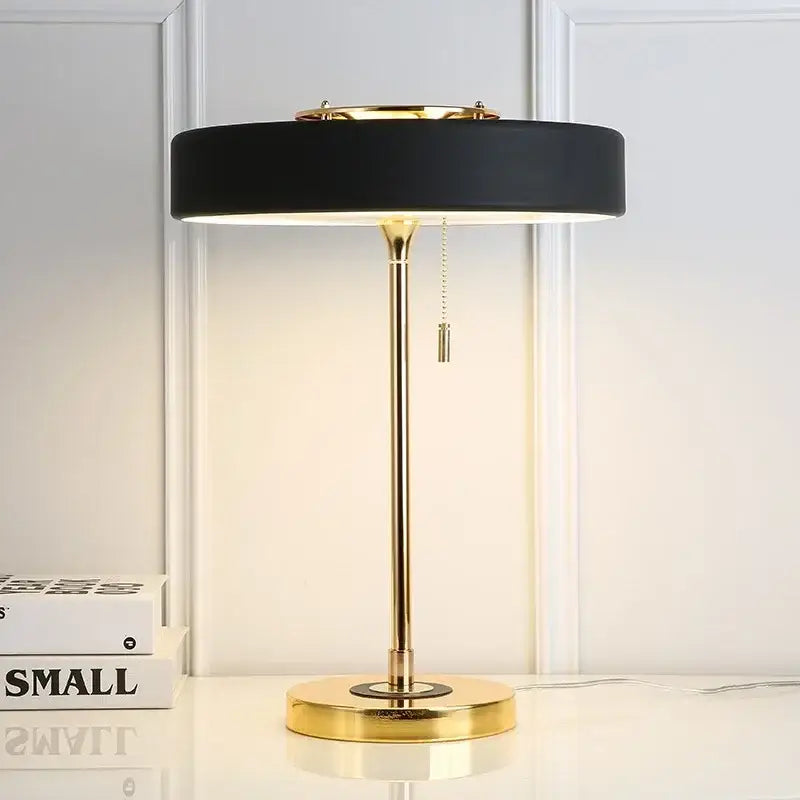 Modern brass and glass led table lamp bedroom scandinavia lighting