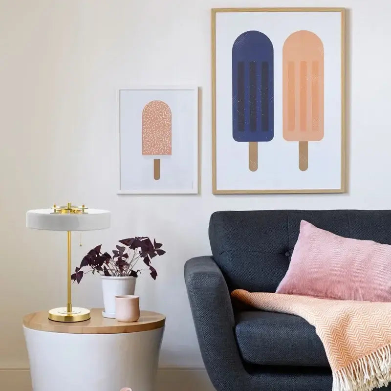 Modern brass and glass led table lamp bedroom scandinavia lighting