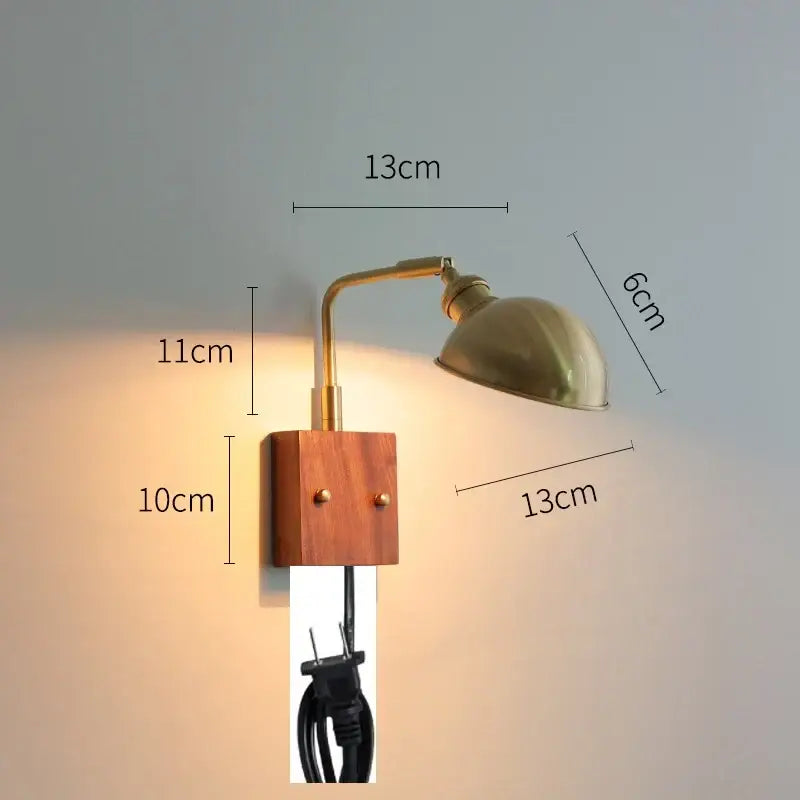 Modern brass and ribbed clear glass wall lights bedroom sconce