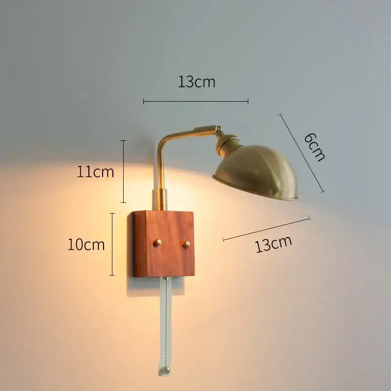 Modern brass and ribbed clear glass wall lights bedroom sconce