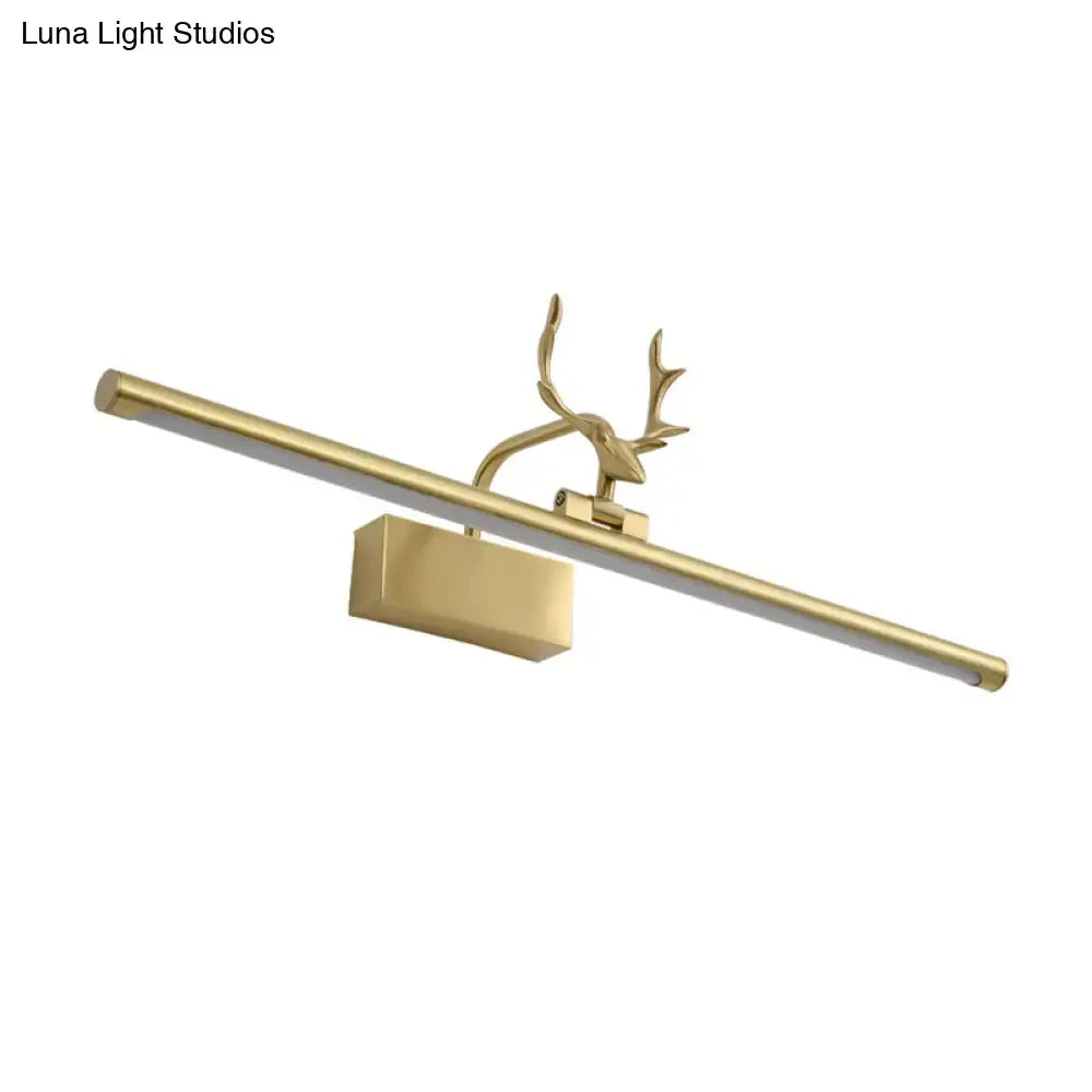 Modern brass antler led wall light bathroom vanity fixture