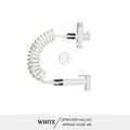 Modern brass bidet spray kit for bathroom with coiled hose