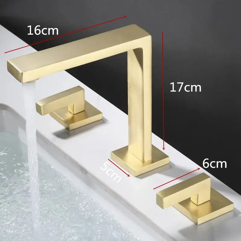 Modern brass black basin faucet bathroom waterfall sink tap