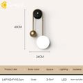 Modern brass & black led wall sconce living room spherical light