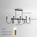 Modern brass black pendant chandelier kitchen island light
