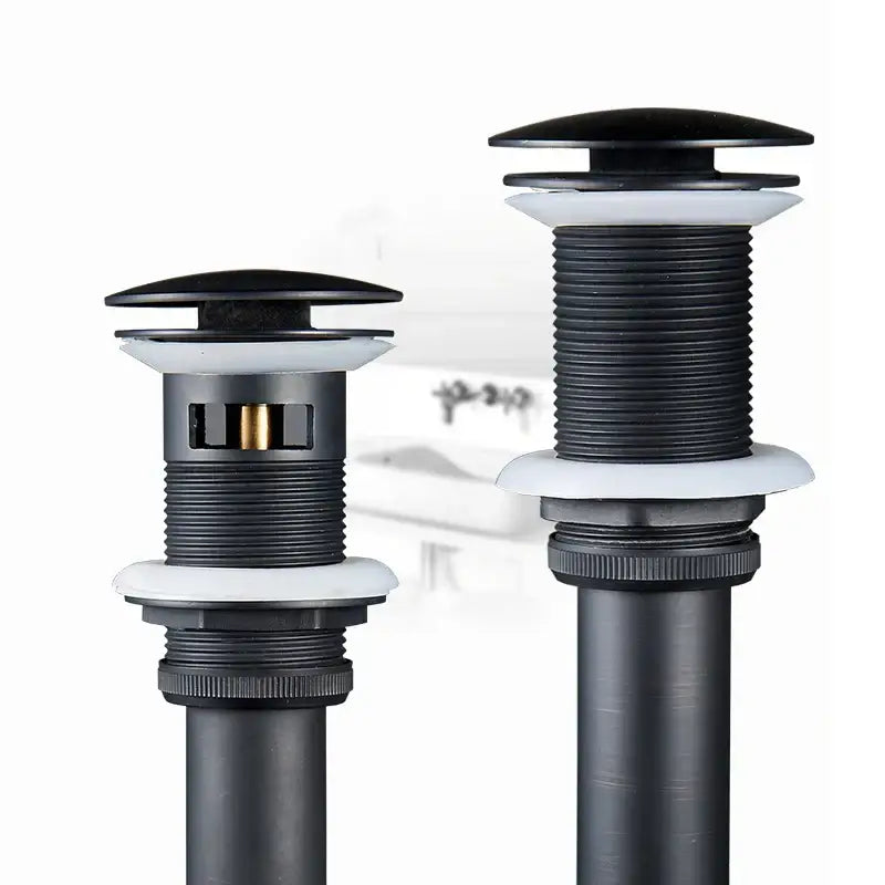 Modern brass black pop up drain stopper bathroom sink overflow