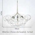 Modern brass bubble chandelier glass led bedroom lighting