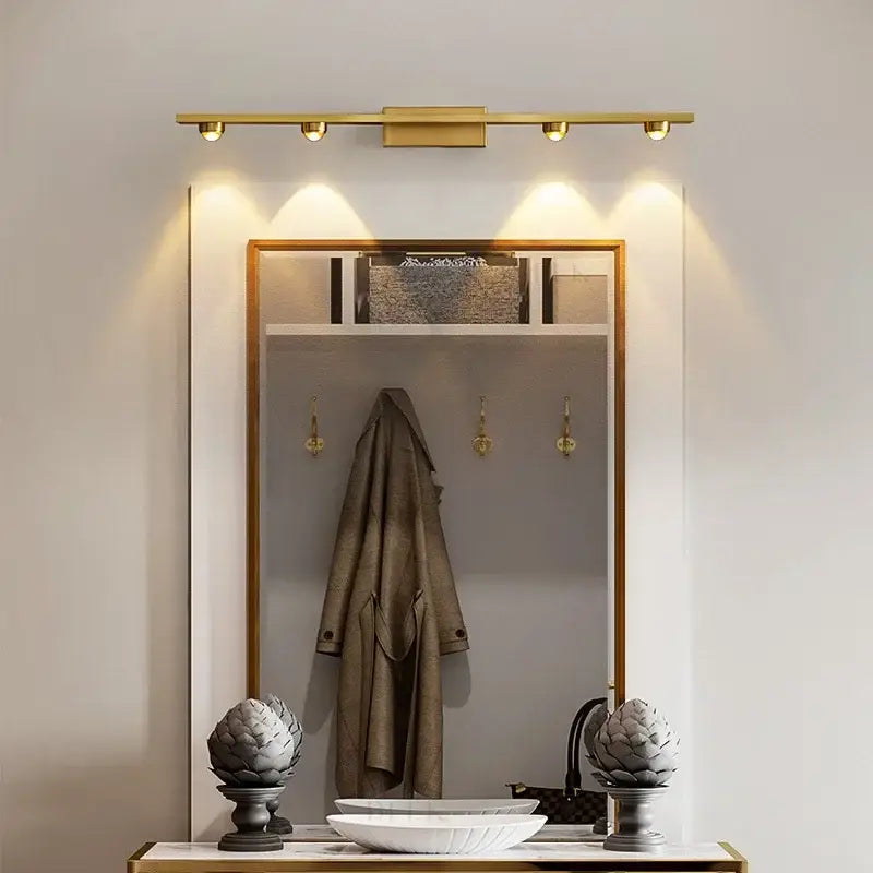 Modern brass copper led wall lamp bedroom reading light