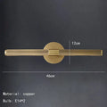 Modern brass copper mirror wall lamp for bedroom bathroom