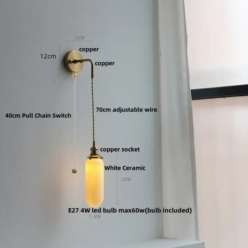 Modern brass crystal wall lamp bathroom mirror light