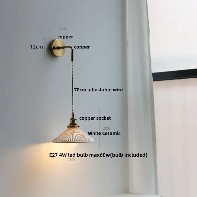 Modern brass crystal wall lamp bathroom mirror light