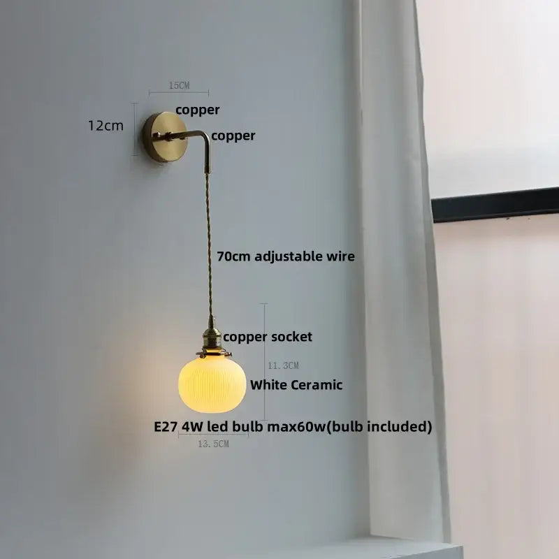 Modern brass crystal wall lamp bathroom mirror light