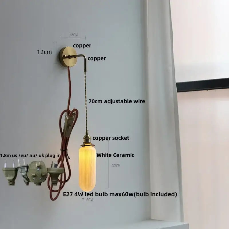 Modern brass crystal wall lamp bathroom mirror light
